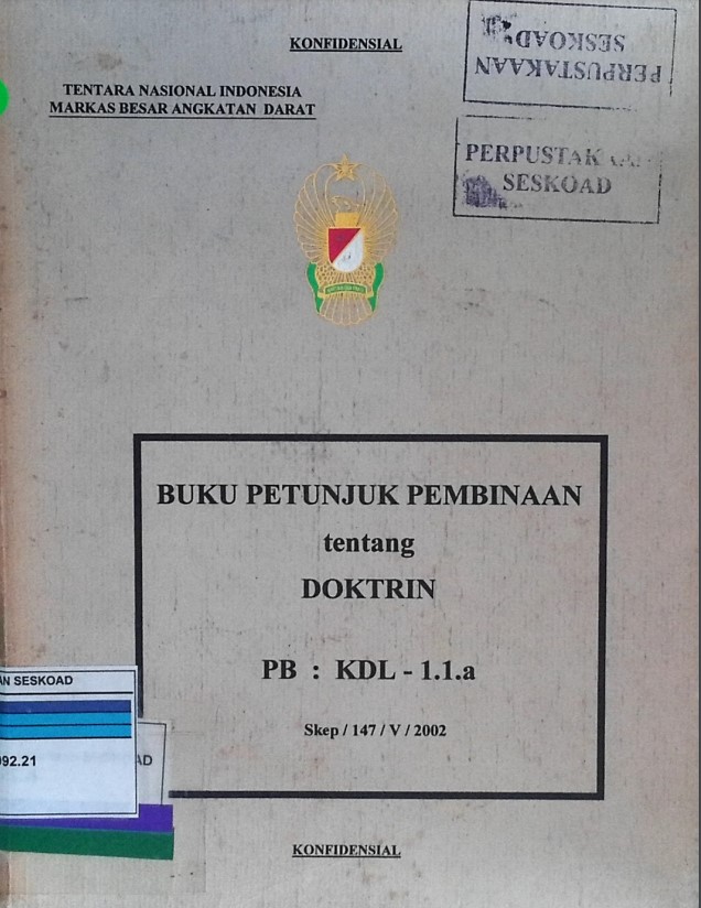 BUKU PETUNJUK PEMBINAAN DOKTRIN KDL-1 1 A